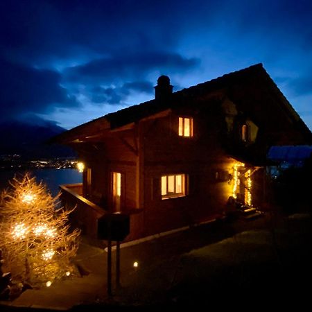 Chalet Egglen "Typical Swiss House, Best Views, Private Jacuzzi" Sigriswil Ngoại thất bức ảnh