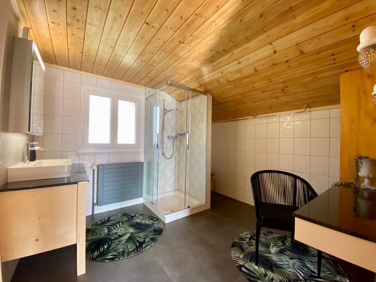 Chalet Egglen "Typical Swiss House, Best Views, Private Jacuzzi" Sigriswil Ngoại thất bức ảnh